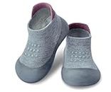 Dookeh Baby Shoes Boys Girls First Walking Shoes Non Slip Soft Sole Sneakers Toddler Infant Babygirl Sock Shoes (A3-Gray, us_Footwear_Size_System, Toddler, Age_Range, Medium, 12_Months, 18_Months)