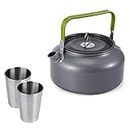 ELECTROPRIME Cookware Kettle Hiking Portable Outdoor Home Kitchen Travel Black Water