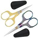 Embroidery precision scissors-Glexal 5 Inch Vintage Scissors-2 pack,Ultra Sharp Blade Shears,scotch small crafts scissors for multi purpose…
