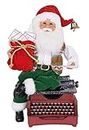 Karen Didion Originals Typewriter Santa Figurine, 10 Inches - Handmade Christmas Holiday Home Decorations and Collectibles