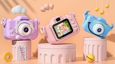 Digital Camera With 28 Cartoon sticker frames & 6 Filters For Kids and Toddlers 