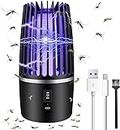 2024 Upgraded Mosquito Killer Lamp, Electric Fly Killer, USB Rechargeable Fly Zapper Insect Killer, Portable Bug Zapper with Night Light, 360° Attract Zap Flying Insect for Indoor Outdoor Trip Camping