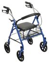 Rollator Walker with Seat for Seniors, 8" Wheels Walker, Lightweight, Adjustable