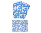 Ssanvi Baby Bed Protector Urine Matress Protector Waterproof Plastic Sheet Baby Diapers Changing Sheet with 3 Psc Bedding Mat for New Born 0 to 12 Month (Blue Mikki Print)