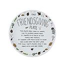 Enesco Our Name is Mud Thanksgiving Friendsgiving Dinner Plate, 11 Inch, Multicolor