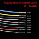 Silikon Kabel Draht UL3239 14 - 30 AWG Tinned Copper Flexible Wire 200℃ 3000V