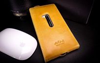 Akira Handmade Leather Cell Phone Protective Case Flip Cover Nokia Lumia 920