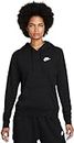Nike Women's W NSW Club FLC Std Po HDY Sweatshirt Black/White