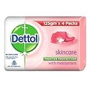 Dettol Skincare Germ Protection Bathing Soap bar, 125gm (Pack of 4)
