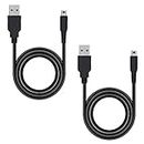 Mcbazel 2Pcs USB Power Charger Cable Cord for Nintendo DSI/ 3DS/ 3DS XL/NEW 3DS / NEW 3DS XL/New 2DS XL/New 2DS/2DS XL/2DS/Dsi XL Black