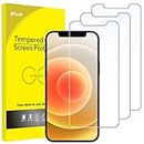 JETech Screen Protector for iPhone 12/12 Pro 6.1-Inch, Tempered Glass Film, 3-Pack