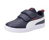 Puma Unisex Kids Courtflex V2 V Ps Sneakers, Peacoat-High Risk Red, 29 EU