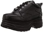 Yosuke 2818011 Men's Lace-Up Sneakers with Thick Sole, Black, 26.0 cm