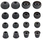 ALXCD Ear Tips for Powerbeats2 Headphone, SML 3 Sizes 6 Pair Silicone Replacement Earbud Tips & 2 Pair Double Flange Ear Tip Cushion, Fit for Powerbeats3 Powerbeats 2 [8 Pair]（Dark Gray）