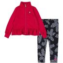 NIKE GIRLS Tricot CLASSICS TRACKSUIT Age 2/7 Years BLACK/RED Logo