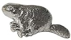 Nickel Plated Beaver Pin