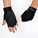 Cycling Gloves Bike Gloves Biking Gloves for Men and Women Half Finger MTB Road Bicycle Gloves Anti-Slip Breathable Motorcycle Mountain Bike Gloves Unisex by DreamPalace India (Black)