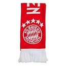 adidas Fan Scarf - Real Madrid, FC Bayern, Arsenal FC, Juventus, Manchester United - Soft Knit Fabric, Classic Fringed Ends, Red/White (Bayern), One Size