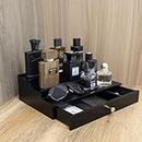 Adnkwolivt Cologne Stand Organizer for Men, 3 Tier Perfume Organizer for Dresser, Drawer and Hidden Storage Space, Wood Cologne Stand for Boyfriend, Father's Day Gift Set