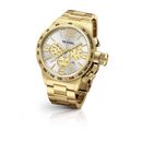 TW STEEL MEN'S CANTEEN QUARTZ CHRONOGRAPH WATCH WITH SILVER DIAL AND GOLD CASE