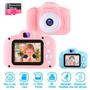 1080P Kids Mini Digital Camera With 32G TF Card Camcorder Video USB Rechargeable