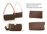 Taschenorganizer Bag Organizer insert für  LV Multi Pochette/Wallet on Chain Ivy