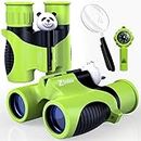 Binoculars for Kids 8x21 High-Resolution Real Optics,with Magnifying Glass & Whistle Compass,Kids Binoculars for 3-12 Years Boys and Girls,Best Kids Toys for Outdoor Bird Watching,Hiking,Travel