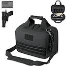 DBTAC Gun Range Bag XS | Tactical 1~2 Pistol Bag Firearm Shooting Case with Lockable Zipper for Handguns and Ammo (Black)
