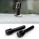 2x Aluminum Black Car Interior Accessories Door Lock Stick Knob Pull Pins Cover