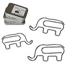 Paper Clips Office Supplies Planner Clips Elephant Shape - Small Paperclips Bookmark for Office School (3 Tins Pack) - Fun Office Supplies Gifts for Women Elephant Lovers