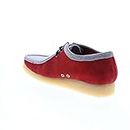 Clarks Mens Wallabee VCY Chukkas Boots Boots, Red Combi Suede, 10 US