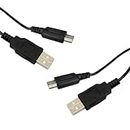 IRYNA 2 Pcs NDS Charger for Nintendo DS Lite, USB Charging Cable Lead Wire Cord for Nintendo DS Lite/NDS Lite