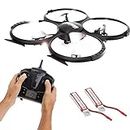 Serene Life SereneLife RC Drone with HD Camera - 6-Axis Gyro Quadcopter Include 2.4 GHz Remote Controller with LCD Screen with Extra Battery - Fly & Capture Sharper Aerial Video & Image - SLDR18HD