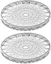 ktHC Stainless Steel Chota Tandoor Jali for Gas, Rasoi Roaster Grill (Silver) - Pack of 2
