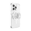 PopSockets Phone Grip Compatible with MagSafe, Adapter Ring for MagSafe Included, Phone Holder, Wireless Charging Compatible - Clear