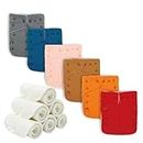 KaWaii Baby Start Up Cloth Diaper Set - 6 One Size Original Pocket + 6 Premium Bamboo Inserts Waterproof Reusable Adjustable Unisex Colors