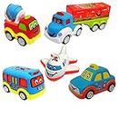 OPINA Unbreakable Racing Cars Toys for Kids Friction Powered Pull Back Toy Vehicle PlaySet for Kids Best Gifts Toys for Kids Boys (Pack of 5 Multicolor)