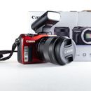 Canon EOS M 18.0MP Digital Mirrorless Camera w. EF-M 18-55 IS STM Lens & Flash