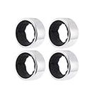 BESTONZON 4pcs Red Wine Drip Stop Ring Stainless Steel Wine Bottle Collar Ring Leak-Proof Anti-Overflow Ring Bar Tools Wine Accessories for Restaurant Household (Without Stripe)
