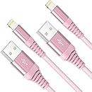 iPhone Charger Cable, Lightning Cable 2Pack 10FT/3M Extra Long iPhone Charger Braided iPhone Cable Fast Charging Cable Lead Compatible with iPhone 12 Pro Max Mini 11 Pro XR XS X 8 Plus 7 6 6s 5s 5 SE