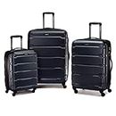 Samsonite Omni PC Hardside Expandable Luggage with Spinner Wheels, Navy, 3-Piece Set (20/24/28)