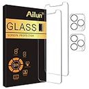 Ailun 2Pack Screen Protector Compatible for iPhone 12 Pro [6.1 inch] + 2 Pack Camera Lens Protector,Tempered Glass Film,[9H Hardness] - HD