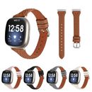 For Fitbit Versa 4 3 Sense 2 Genuine Leather Watch Wrist Band Strap Replacement