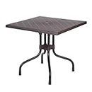 SkyGlamour Supreme Olive Square Foldable Plastic Dining Table for Home | Garden | Office | Indoor&Outdoor Use | 4 Seater Plastic Dining Table with Detachable Legs Feature (Color: Wenge; Qnt: 1 Pc.)