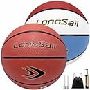 Longsail Indoor/Outdoor Basketballs 29.5"- Basketball Ball Size 7, Premium Rubber Basketball for Women Men Youths