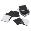 Almohadillas de muebles almohadillas adhesivas de fieltro 40 mm x 40 mm cuadradas 3 mm de espesor negras 48 piezas