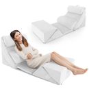 7PCS Adjustable Support Pillow Set Sit-up Pillow Memory Foam Bed Wedge Pillows