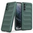 Zapcase Back Case Cover for Samsung Galaxy S21 5G | Compatible for Samsung Galaxy S21 5G Back Case Cover | Matte Case | Liquid Silicon Case for Samsung Galaxy S21 5G with Camera Protection |Dark Green