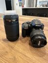 Cámara digital Nikon D3400 24,2 MP SLR con AF-P DX 18-55 mm y AF-P 70-300 mm