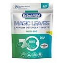 Dr. Beckmann MAGIC LEAVES Laundry Detergent Sheets NON-BIO | Convenient and pre-dosed laundry detergent sheets | Dissolvable climate neutral and easy to use | 40 sheets